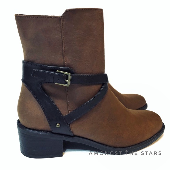 Chaps Dayna Harness Riding Ankle Boots Booties - Picture 2 of 6